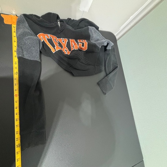 Victoria's Secret PINK Texas Longhorns Fleece Zip Hoodie Charcoal Gray Orange XS - Picture 4 of 9